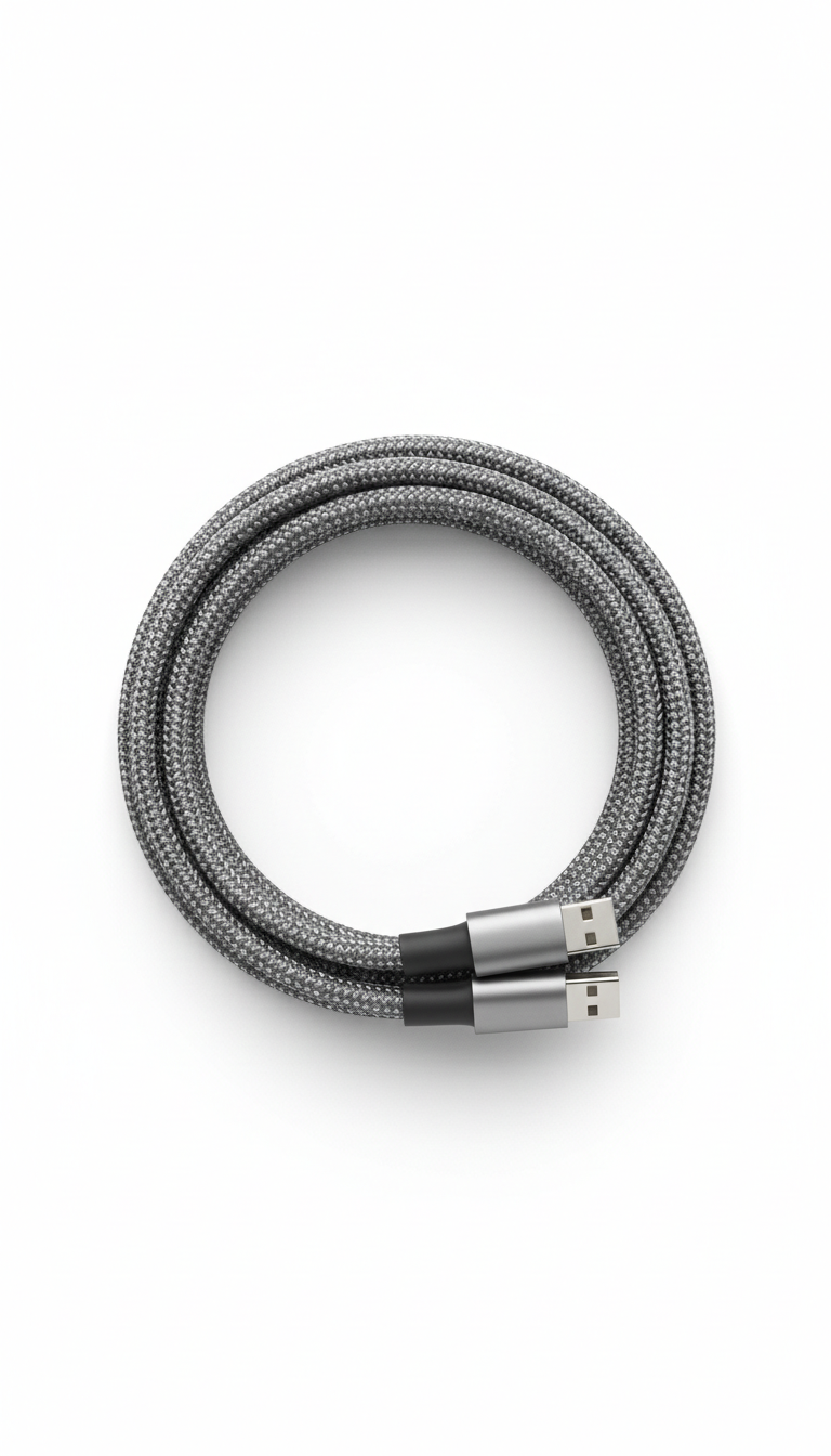 Studio Charcoal braided charging cable