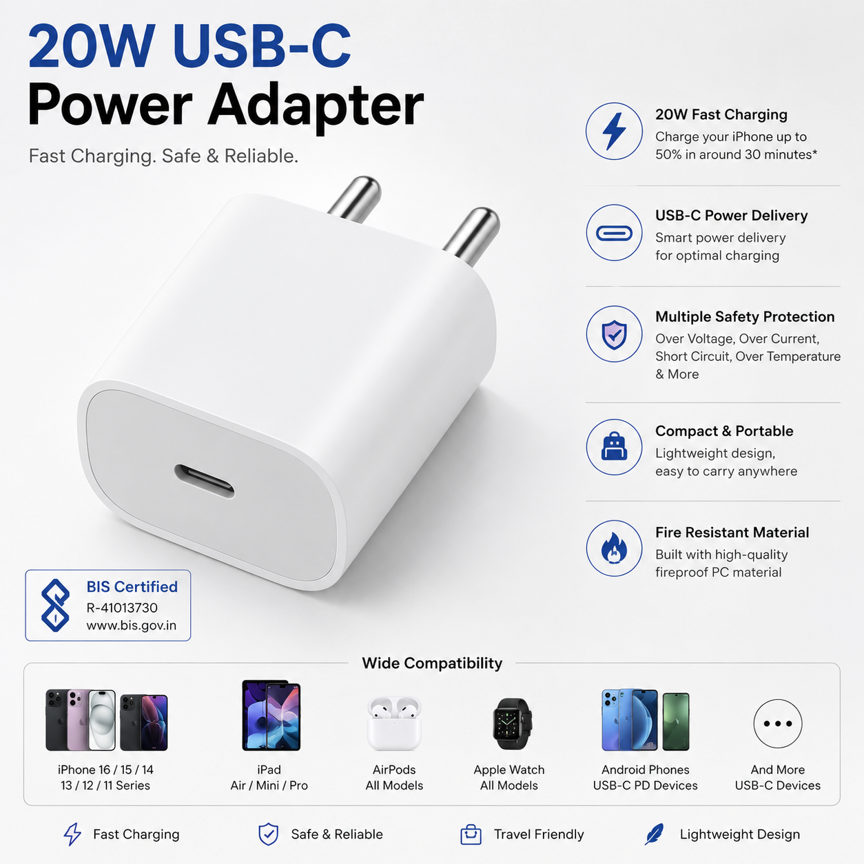Apple 20W  Fast Charger Adapter